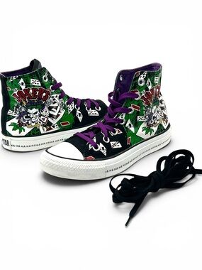 Converse DC Comics Joker’s Wild Collab Chuck Taylor High Top Shoes Men 4 W6